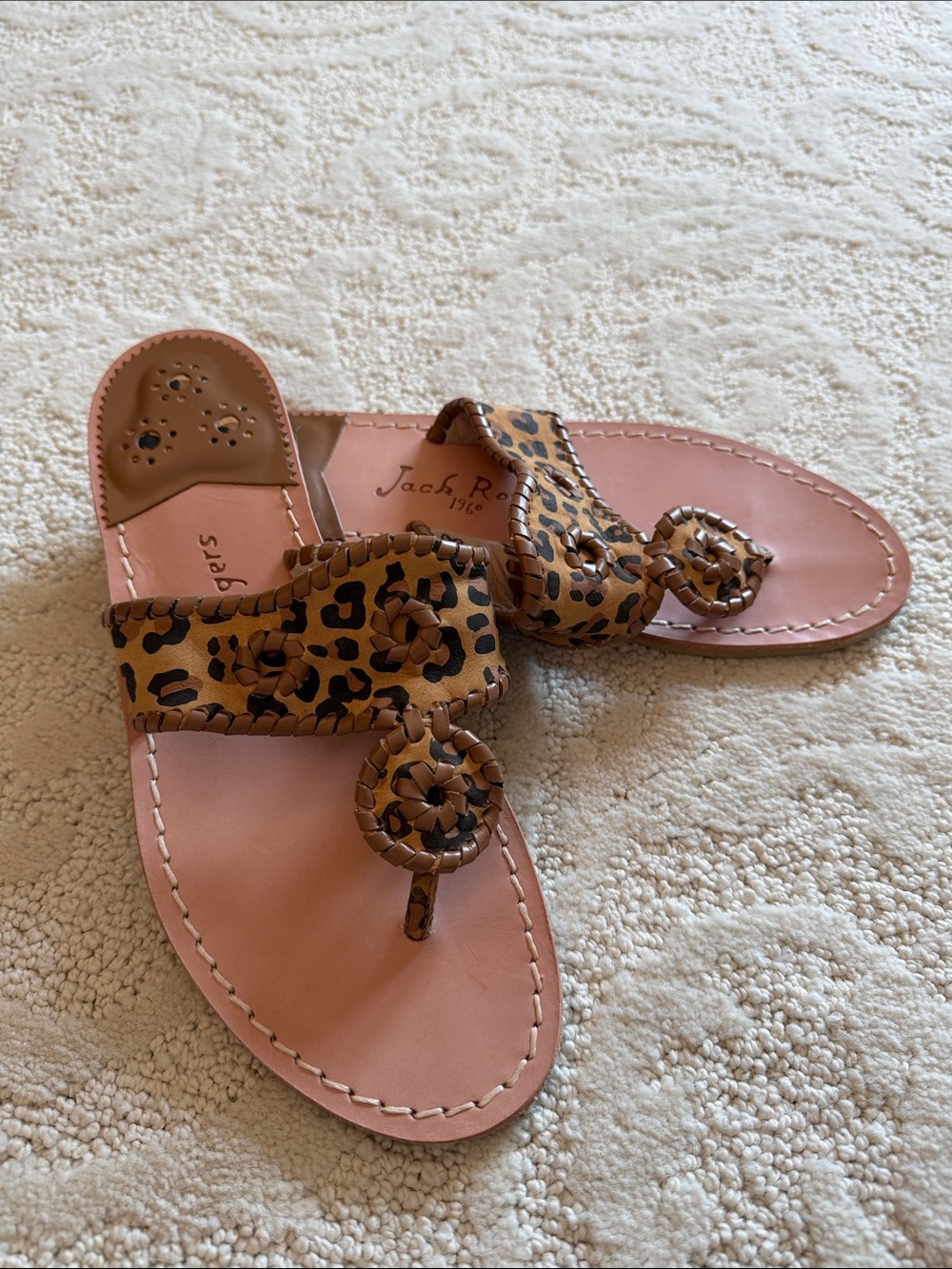 New! Jack Rogers Leopard Print sandals